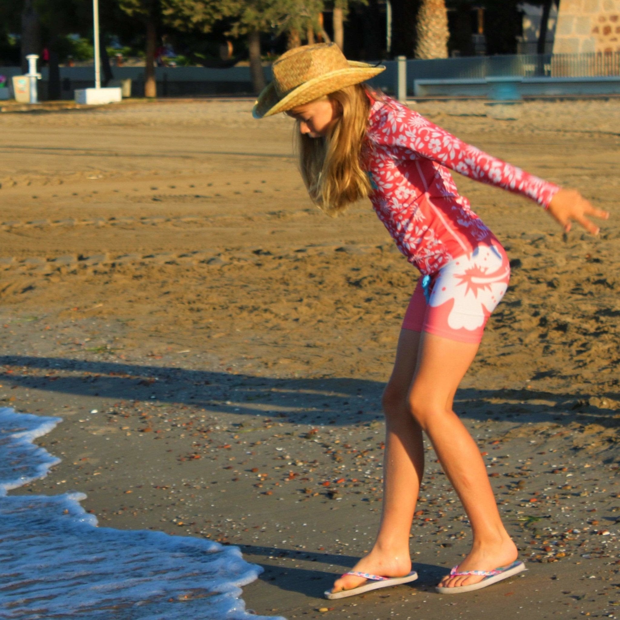 California Sunshine Girls modest UPF 50+ UV Protection Swim Shorts