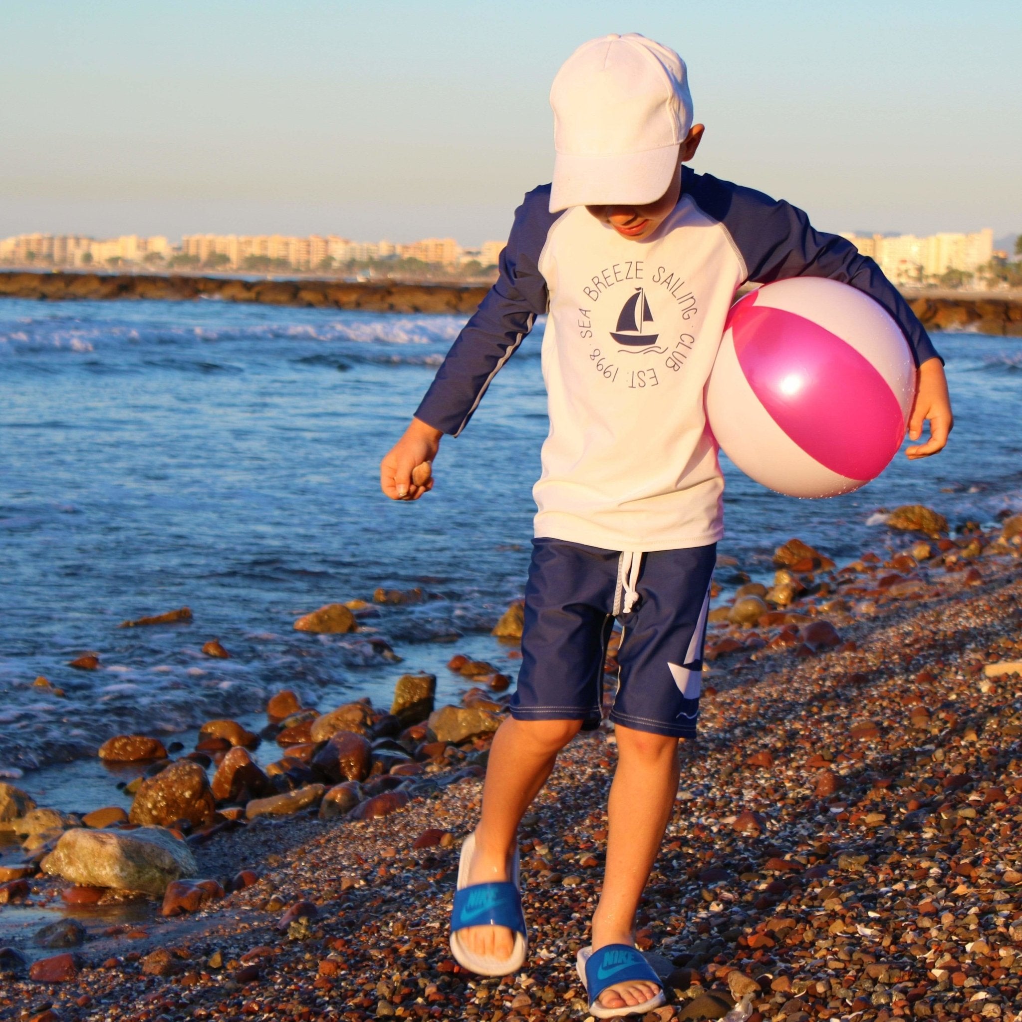 Kids Boys UPF 50+ UV Protection Long Sleeve Sailboat Swim Rash Vest – Jody  and Lara